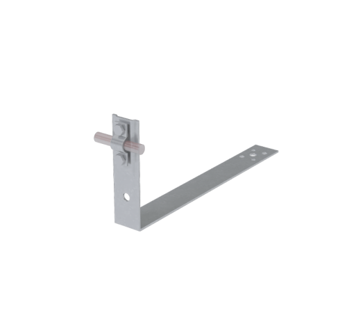 Черепичный держатель болтовой на обрешётку для прутка  5-10 мм L380 мм H100 мм  CDBO-L380-D5-10  КМ-профиль