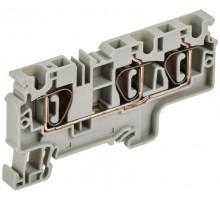 ARMAFIX Клемма пруж. CX6-3 6мм2 3-конт. серая  AF-CT40-00-3-K03-006  IEK