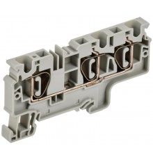 ARMAFIX Клемма пруж. CX6-3 6мм2 3-конт. серая  AF-CT40-00-3-K03-006  IEK