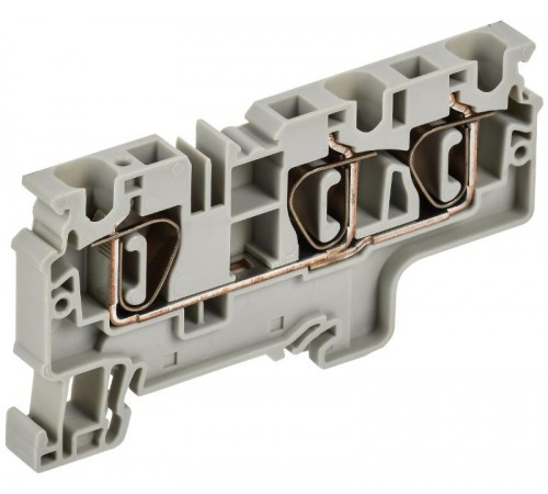 ARMAFIX Клемма пруж. CX6-3 6мм2 3-конт. серая  AF-CT40-00-3-K03-006  IEK