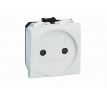 Электрическая розетка. без заземления. со шторками. белая. 2мод.  76483B  DKC