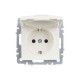BRITE Розетка с заземлением со шторками с кр. 16А IP44 РСбш10-3-44-БрЖ жемчуг  BR-R16-16-44-K36  IEK
