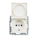 BRITE Розетка с заземлением со шторками с кр. 16А IP44 РСбш10-3-44-БрЖ жемчуг  BR-R16-16-44-K36  IEK