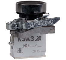 Кнопка КМЕ4111мС-черный-1но+1нз-цилиндр-IP40  354434  КЭАЗ