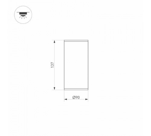Светильник LGD-FORMA-SURFACE-R90-12W Day4000 (GR, 44 deg, 230V) (Arlight, IP54 Металл, 3 года)  032576  Arlight