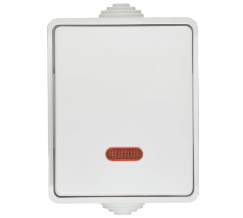FORS Переключатель 1-клавишный с индикацией О/У IP54 ВС20-1-1-ФБ Белый  EVS11-K01-10-54-DC  IEK
