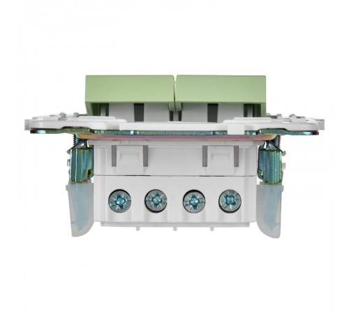 SKANDY Выключатель 2-клавишный перекрестный 10А SK-V06G мятный   SK-V23-0-10-K06  IEK