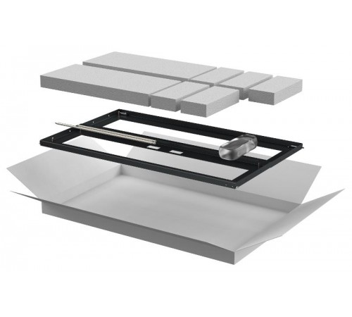 Дверь перфор. двустворч. для шкафа LINEA N 18U 600мм чер  LN05-18U6X-D2P  ITK