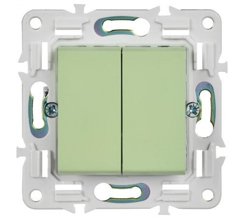 SKANDY Выключатель 2-клавишный перекрестный 10А SK-V06G мятный   SK-V23-0-10-K06  IEK