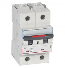 Выключатель автоматический двухполюсный DX3 25A C 36кА (3 мод)  410010  Legrand
