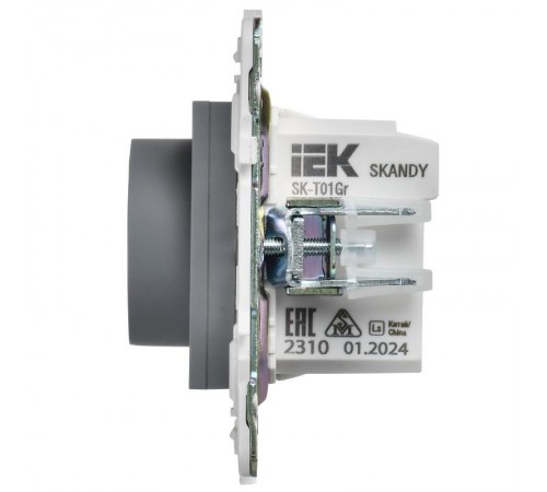 SKANDY Термостат электронный с индикацией SK-T01Gr серый   SK-RT11-K03  IEK