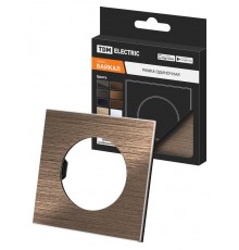 Рамка одиночная бронза, алюминий, шлифованный, "Байкал"   SQ1819-0460  TDM