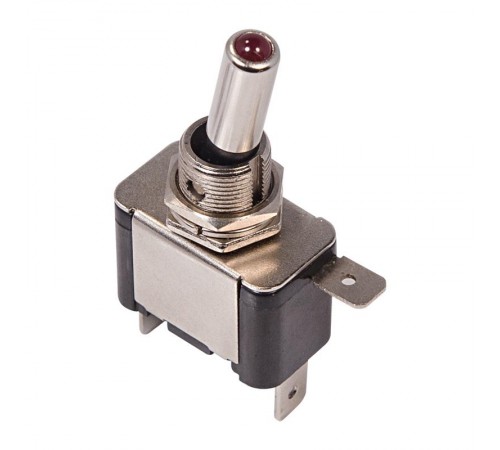 Тумблер 12V 25А (3c) ON-OFF однополюсный с красной LED подсветкой  36-4330  REXANT