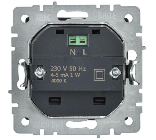 BRITE Подсветка LED встраиваемая ПЛ20-БрЧ черный  BR-FL20-K02  IEK