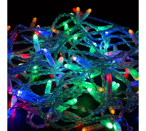Гирлянда Нить 10м, постоянное свечение, прозрачный ПВХ, 24В, цвет: Мультиколор  305-159  NEON-NIGHT
