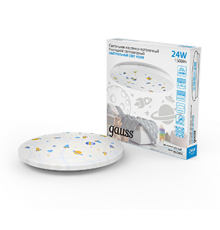 Светильник светодиодный накладной, 380x63, 24Вт, 1560Лм, IP20, 4000K, круглый (динозавр),1/10  941411224D  Gauss