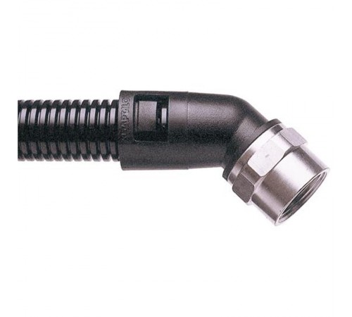 Фитинг AL13/M16/SF45/BL, 45° поворотный, полиамид 66/никел.латунь, черный, резьба M16, d13, 10 шт. в пачке  7TCA296000R0208  ABB