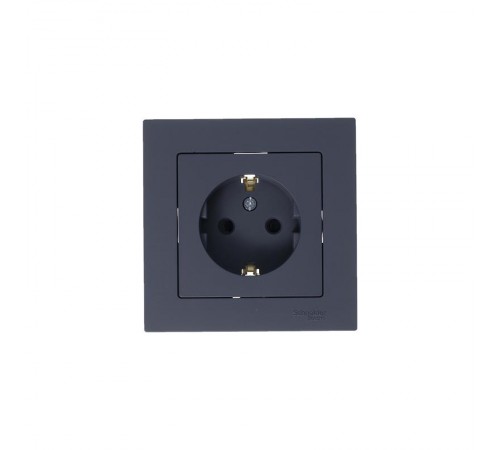 AtlasDesign Грифель Розетка с заземлением со шторками, 16А, механизм  ATN000745  SE