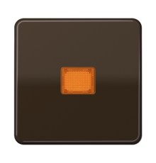 Клавиша с оранжевым окошком для выключателя с подсветкой; коричневая  CD590KOBFBR  Jung