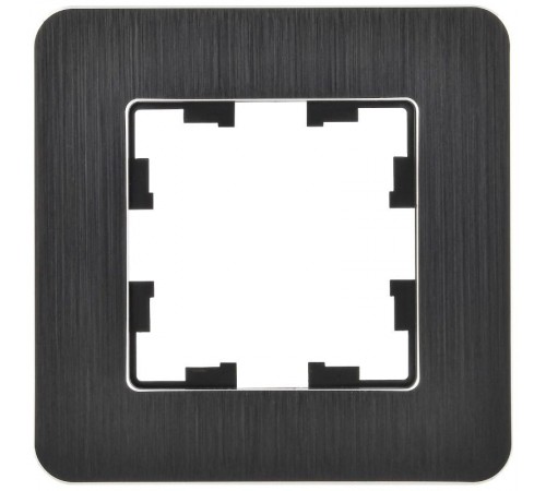 BRITE Рамка 1-ая РУ-1-1-Бр металл черный RE AL  BR-M12-M-21-K02  IEK