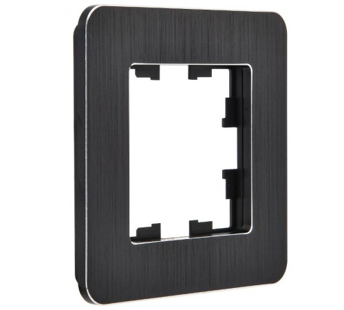 BRITE Рамка 1-ая РУ-1-1-Бр металл черный RE AL  BR-M12-M-21-K02  IEK