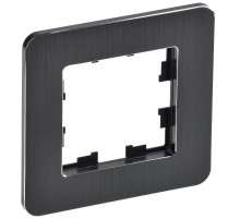 BRITE Рамка 1-ая РУ-1-1-Бр металл черный RE AL  BR-M12-M-21-K02  IEK