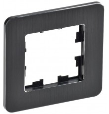 BRITE Рамка 1-ая РУ-1-1-Бр металл черный RE AL  BR-M12-M-21-K02  IEK