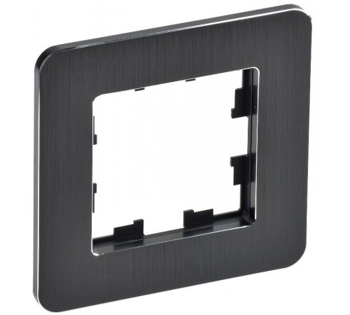 BRITE Рамка 1-ая РУ-1-1-Бр металл черный RE AL  BR-M12-M-21-K02  IEK