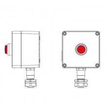 Взрывозащищенный пост управления из алюминия CPE-A-12-(1xLR(250))-1xKAEPM2MHK-20(C)1Ex d e IIC Т5 Gb / Ex tb IIIC T95°C Db IP66  2201.121.22.120I  D
