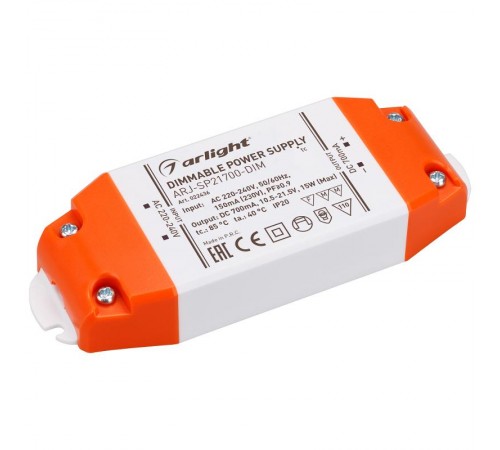 Блок питания ARJ-SP21700-DIM (15W, 700mA, PFC, Triac)  022436  Arlight