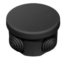 Коробка распределительная для о/п черная 65х40 (200шт/кор) IP55 безгалогенная (HF)  40-0100-9005  Промрукав