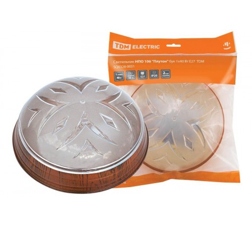 Светильник под лампу НПО 106 "Плутон" 1х40Вт ЛН/КЛЛ/LED Е27 бук  SQ0328-0031  TDM