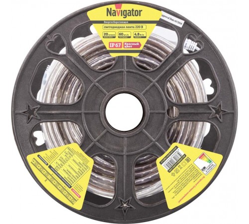 Лента светодиодная  NLS-3528R60-4.8-IP67-220V 14515 Navigator