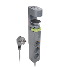 Удлинитель  ETD-03U-150-gy (3 x 1,5) заземл., выкл.  .5059559  Jazzway