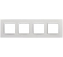 Рамка для розеток и выключателей Elegance 14-5014-01 Classic, на 4 поста, белый  Б0060586  ЭРА