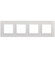 Рамка для розеток и выключателей Elegance 14-5014-01 Classic, на 4 поста, белый  Б0060586  ЭРА
