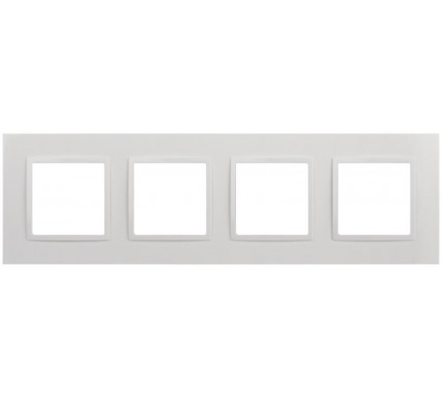 Рамка для розеток и выключателей Elegance 14-5014-01 Classic, на 4 поста, белый  Б0060586  ЭРА