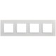 Рамка для розеток и выключателей Elegance 14-5014-01 Classic, на 4 поста, белый  Б0060586  ЭРА