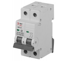 Автоматический выключатель PRO VA63-2P02C4.5 ВА47-63 2P 2А кривая C 4,5кА   Б0059414  ЭРА