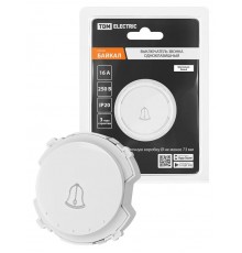 Выключатель звонка 1-кл. 16А 250В белый, "Байкал"   SQ1819-0053  TDM