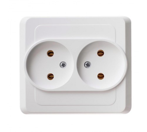 Этюд Белый С/У Розетка 2-ая без заземления  PC16-005B  SE снято с произв. аналог - BLNRS000021