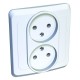 Этюд Белый С/У Розетка 2-ая без заземления  PC16-005B  SE снято с произв. аналог - BLNRS000021