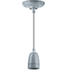 Светильник декоративный подвесной "Авангард" без плафона NEF NIL-SF03-010-E27 60Вт 1м. керам.серый  61530  Navigator