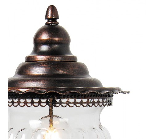 Светильник декоративный уличный PL594 60W 230V E27 195*195*395мм коричневый (на постамент)  11622  Feron