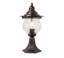 Светильник декоративный уличный PL594 60W 230V E27 195*195*395мм коричневый (на постамент)  11622  Feron