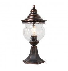 Светильник декоративный уличный PL594 60W 230V E27 195*195*395мм коричневый (на постамент)  11622  Feron