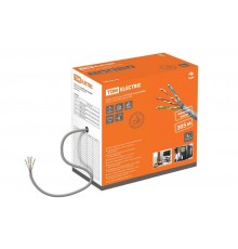 Кабель витая пара U/UTP Cat 6 4х2х23AWG (305м)  solid, ПВХ, серый  SQ0107-0103  TDM
