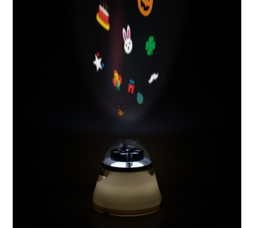 Светильник ночной со сменной проекцией с кабелем электропитания и выключателем, 4W, белый 1/50  DIY0011  Gauss