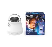 Светильник ночной со сменной проекцией с кабелем электропитания и выключателем, 4W, белый 1/50  DIY0011  Gauss