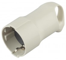 Розетка кабельная R3  c/з 16A с кольцом непрямой ввод белая (10/200/4000) Б0019187  ЭРА